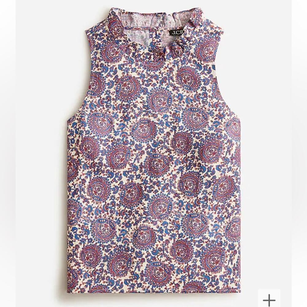 J. Crew Fleur Top in Floral Linen - Size XS
